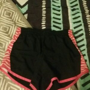 Pink Zebra Print Danskin Now Exersise Shorts